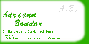 adrienn bondor business card